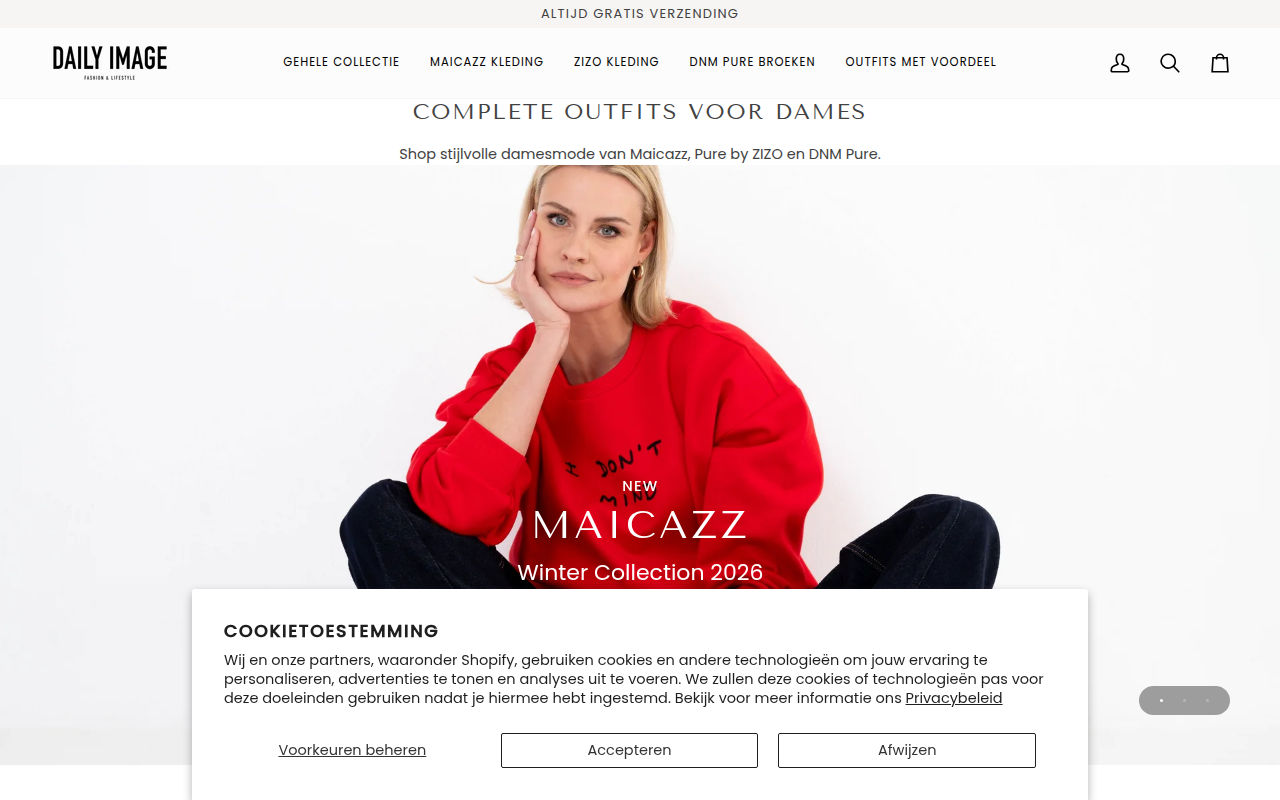 Screenshot van daily-image.nl