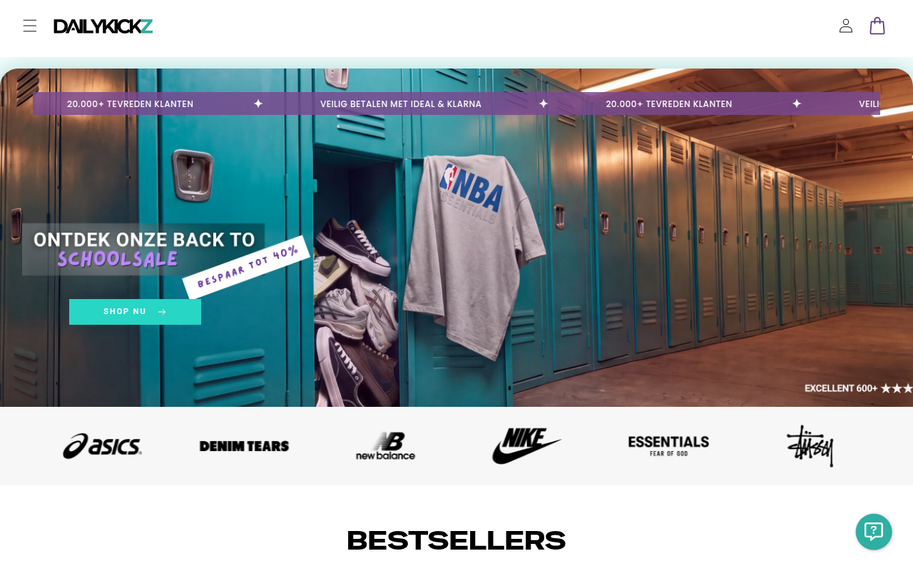 Screenshot van dailykickz.nl