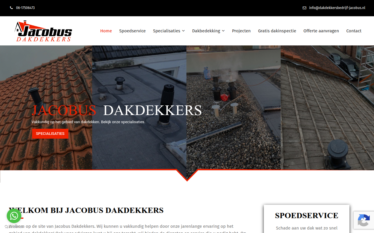 Screenshot van dakdekkersbedrijf-jacobus.nl