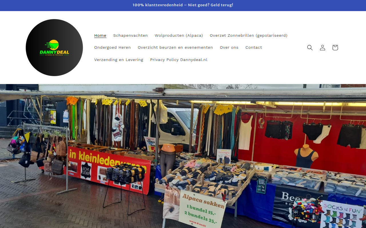 Screenshot van dannydeal.nl