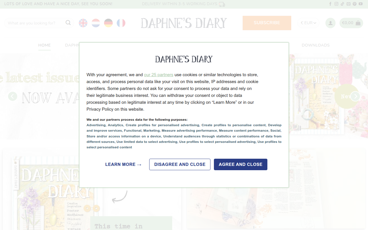 Screenshot van daphnesdiary.com