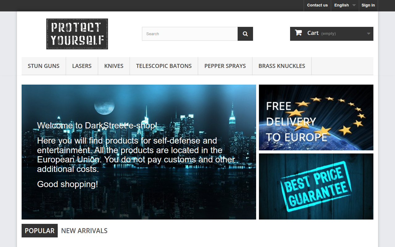 Screenshot van darkstreet.biz