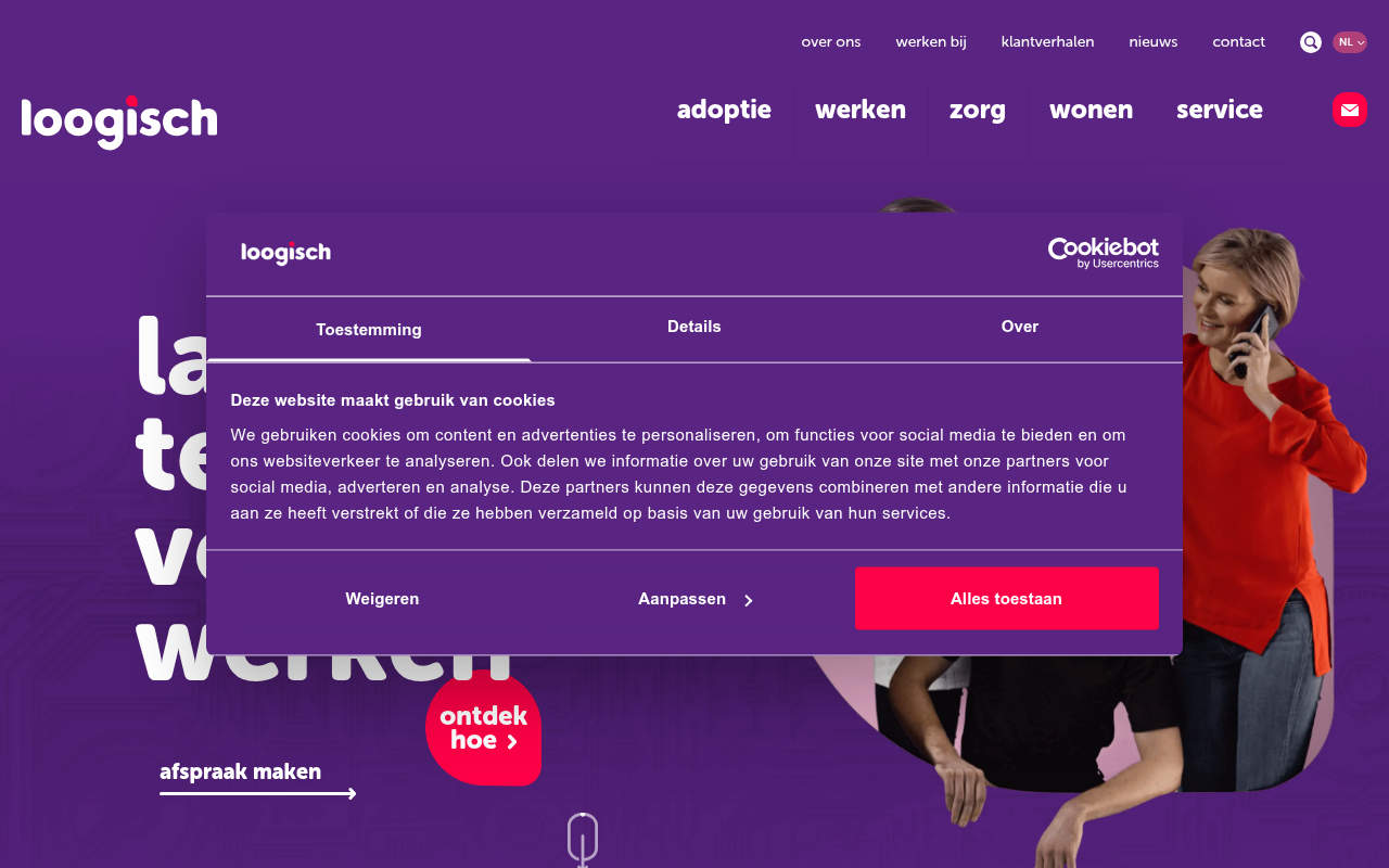 Screenshot van datisloogisch.nl