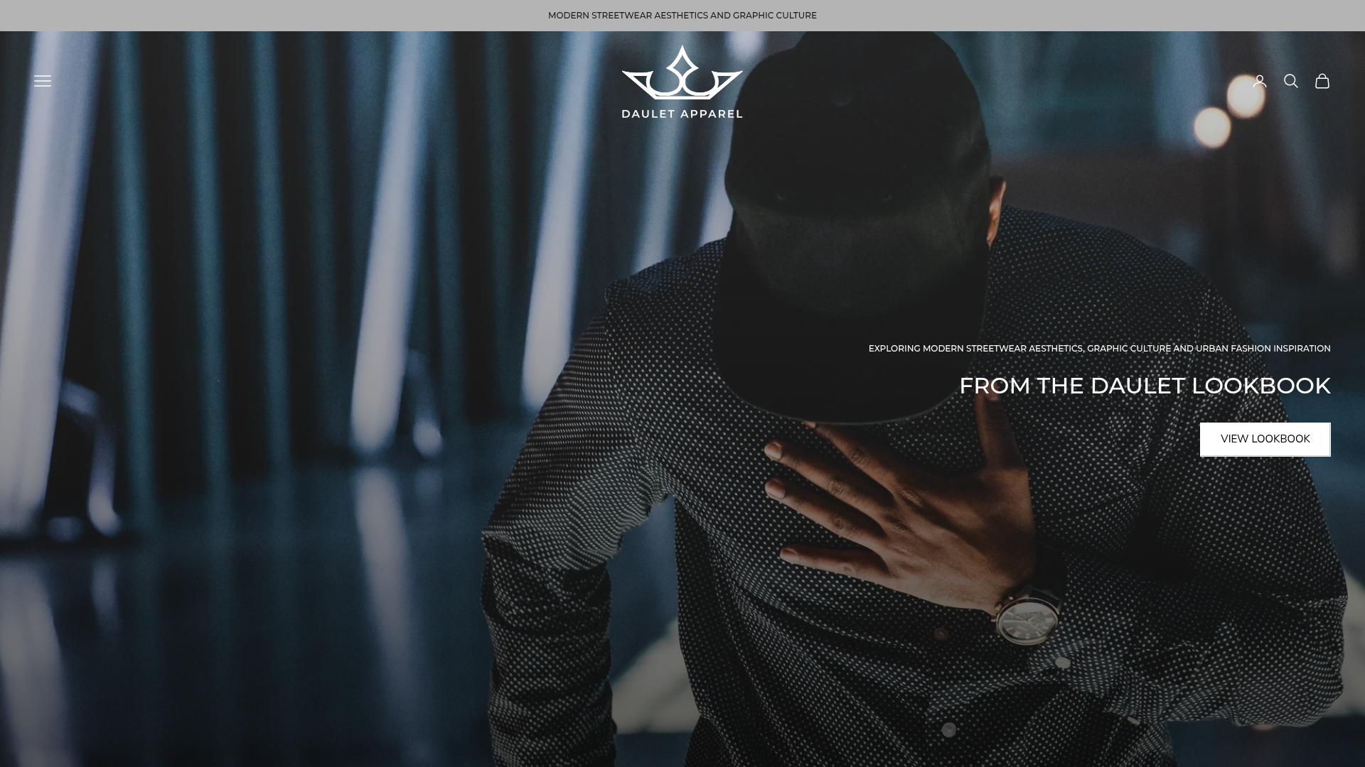 Screenshot van dauletapparel.com