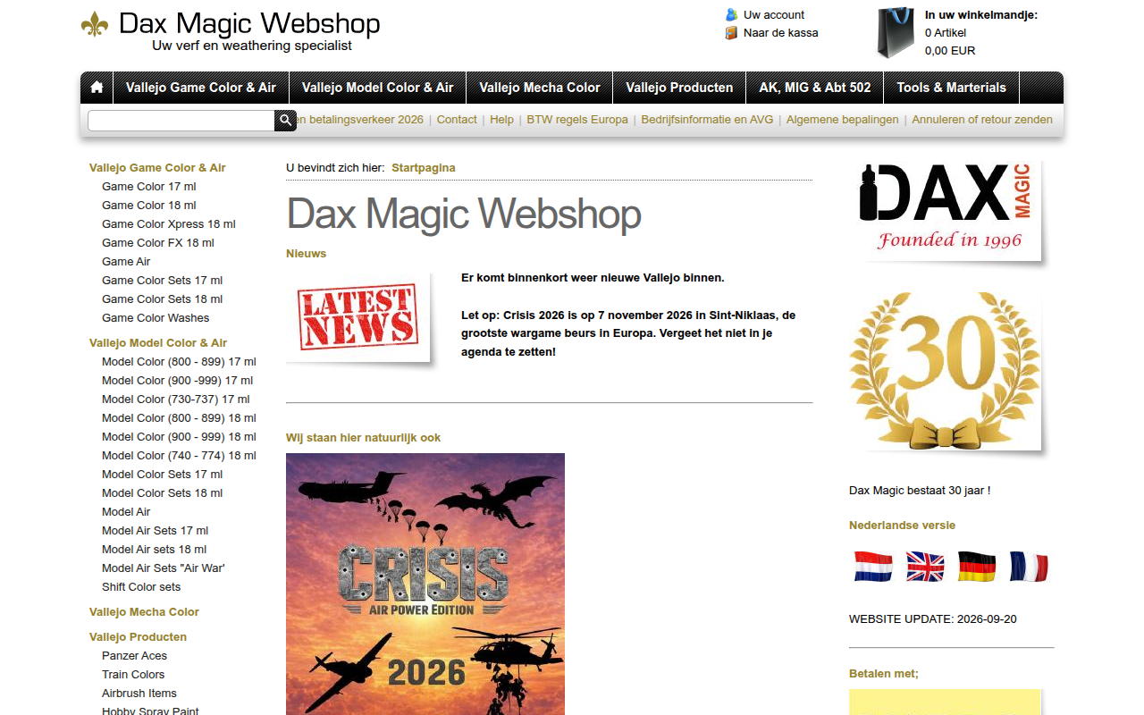 Screenshot van daxmagic-webshop.nl
