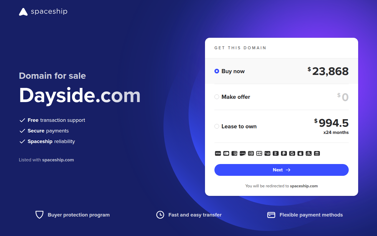Screenshot van dayside.com