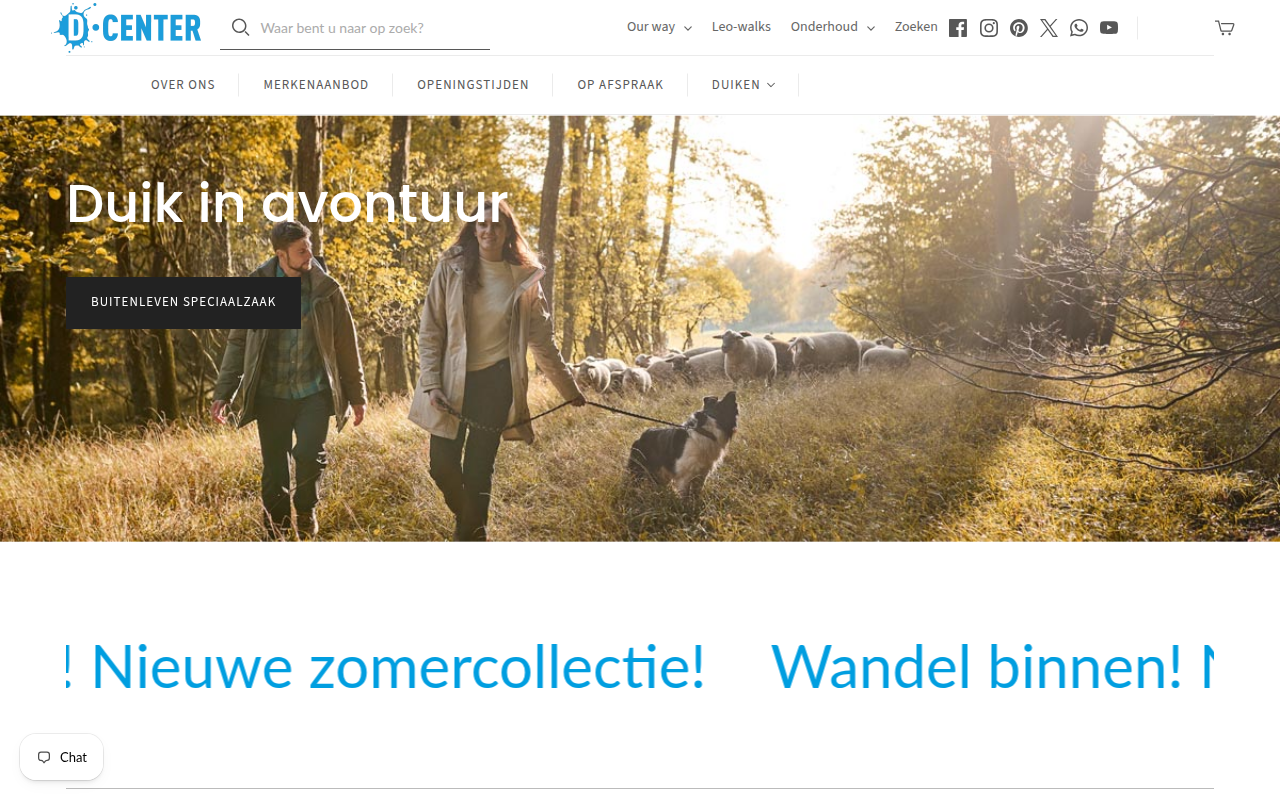Screenshot van dcenter.be