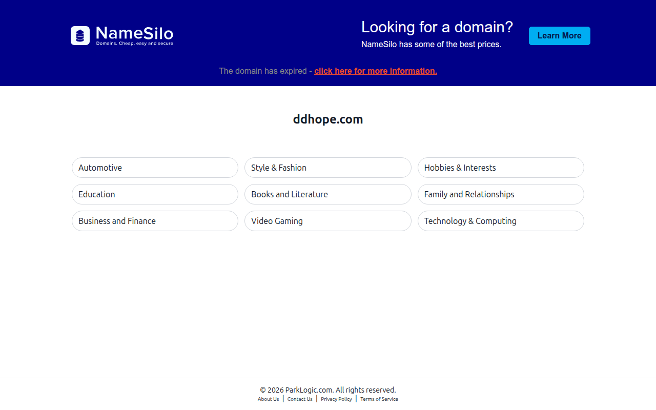 Screenshot van ddhope.com