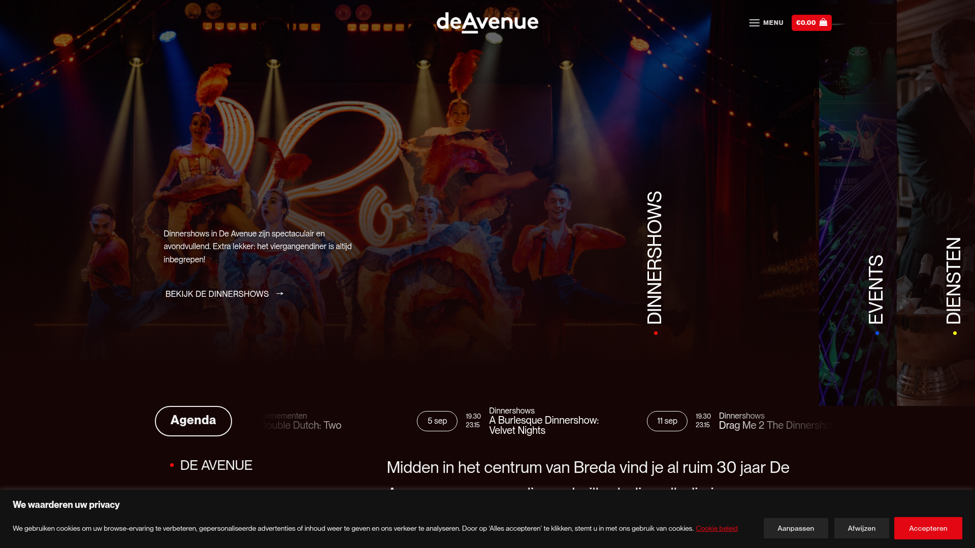 Screenshot van de-avenue.nl