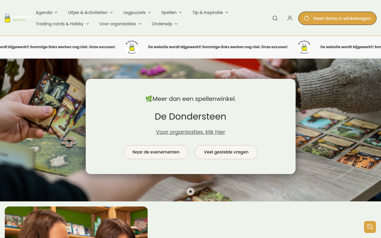 Screenshot van de-dondersteen.nl