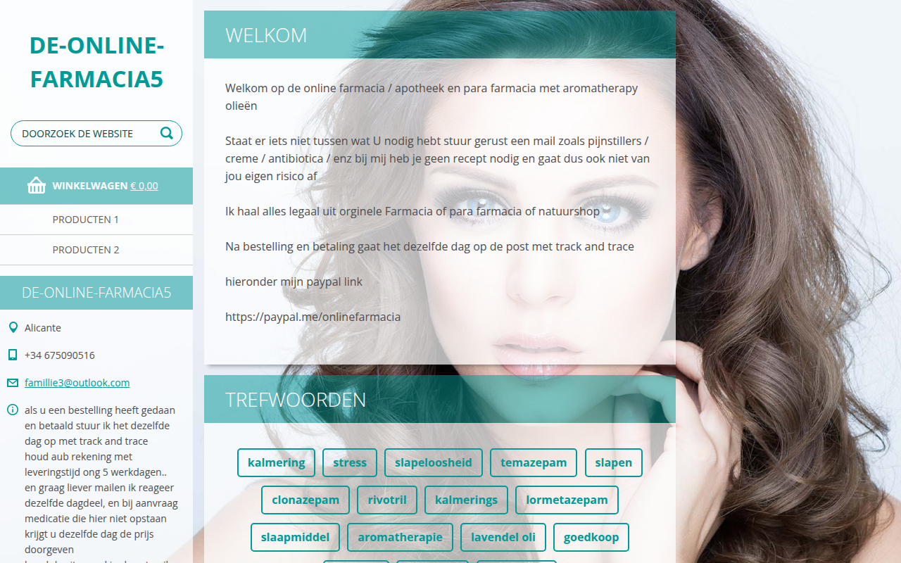 Screenshot van Webnode