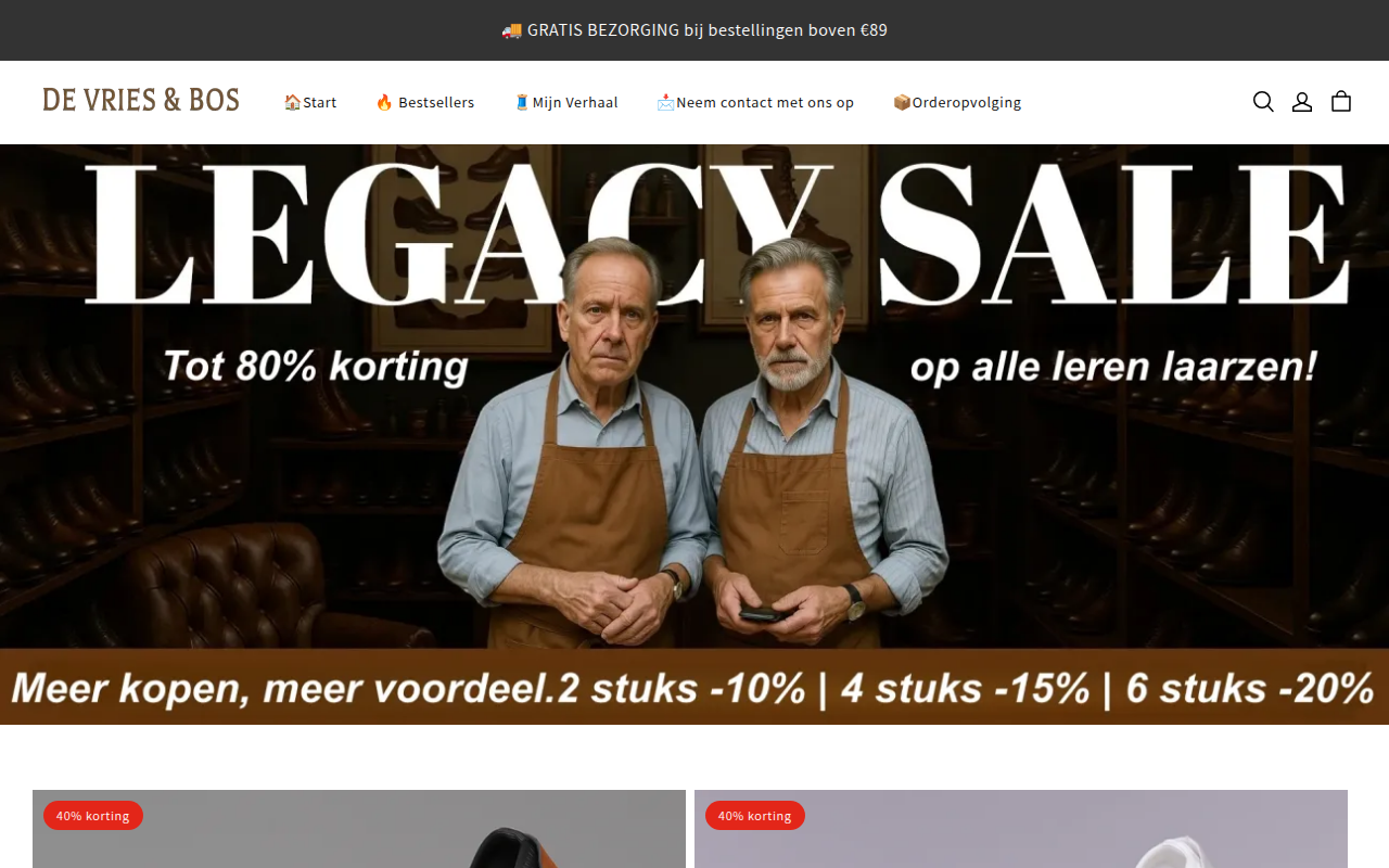 Screenshot van de-vries-bos.com