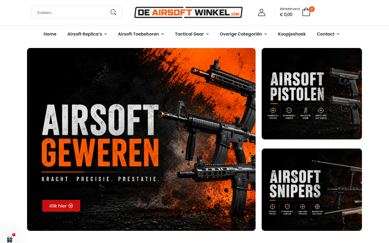 Screenshot van deairsoftwinkel.com
