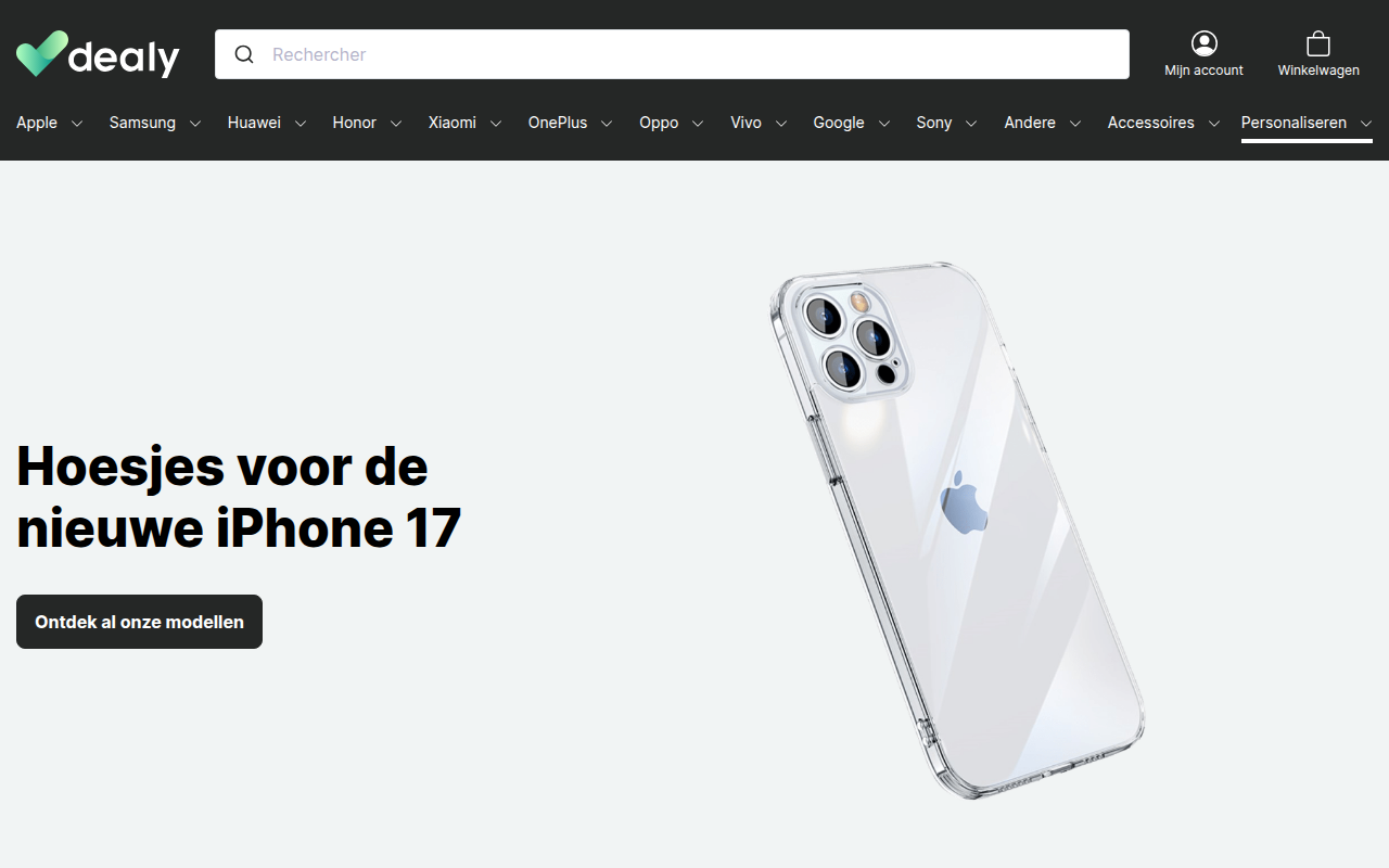 Screenshot van Dealy