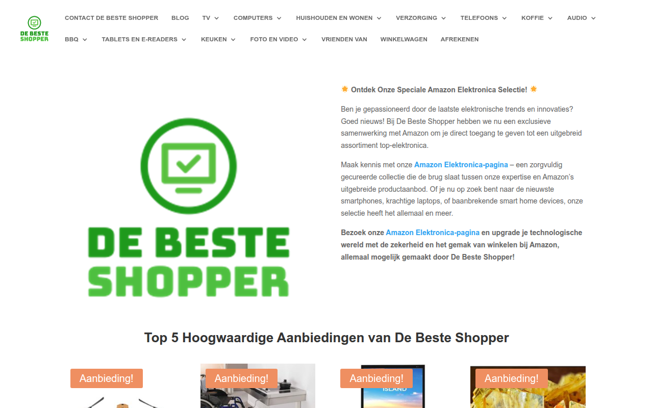 Screenshot van debesteshopper.nl
