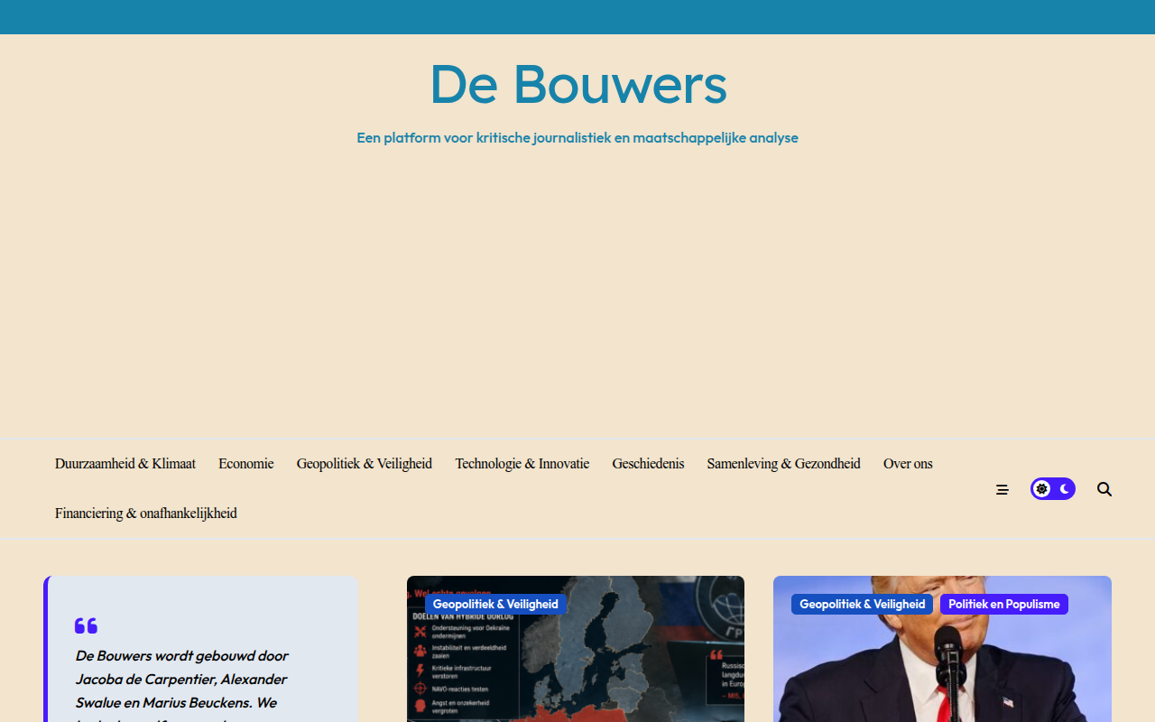 Screenshot van debouwers.nl