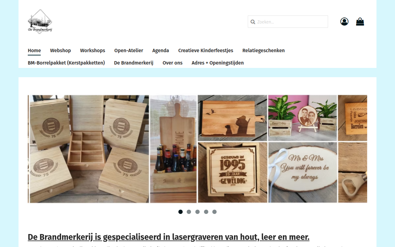 Screenshot van debrandmerkerij.nl