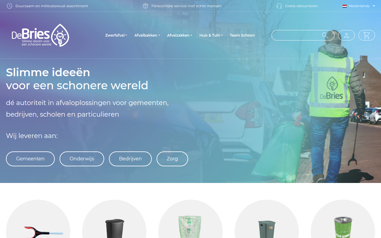 Screenshot van debrieswebshop.eu