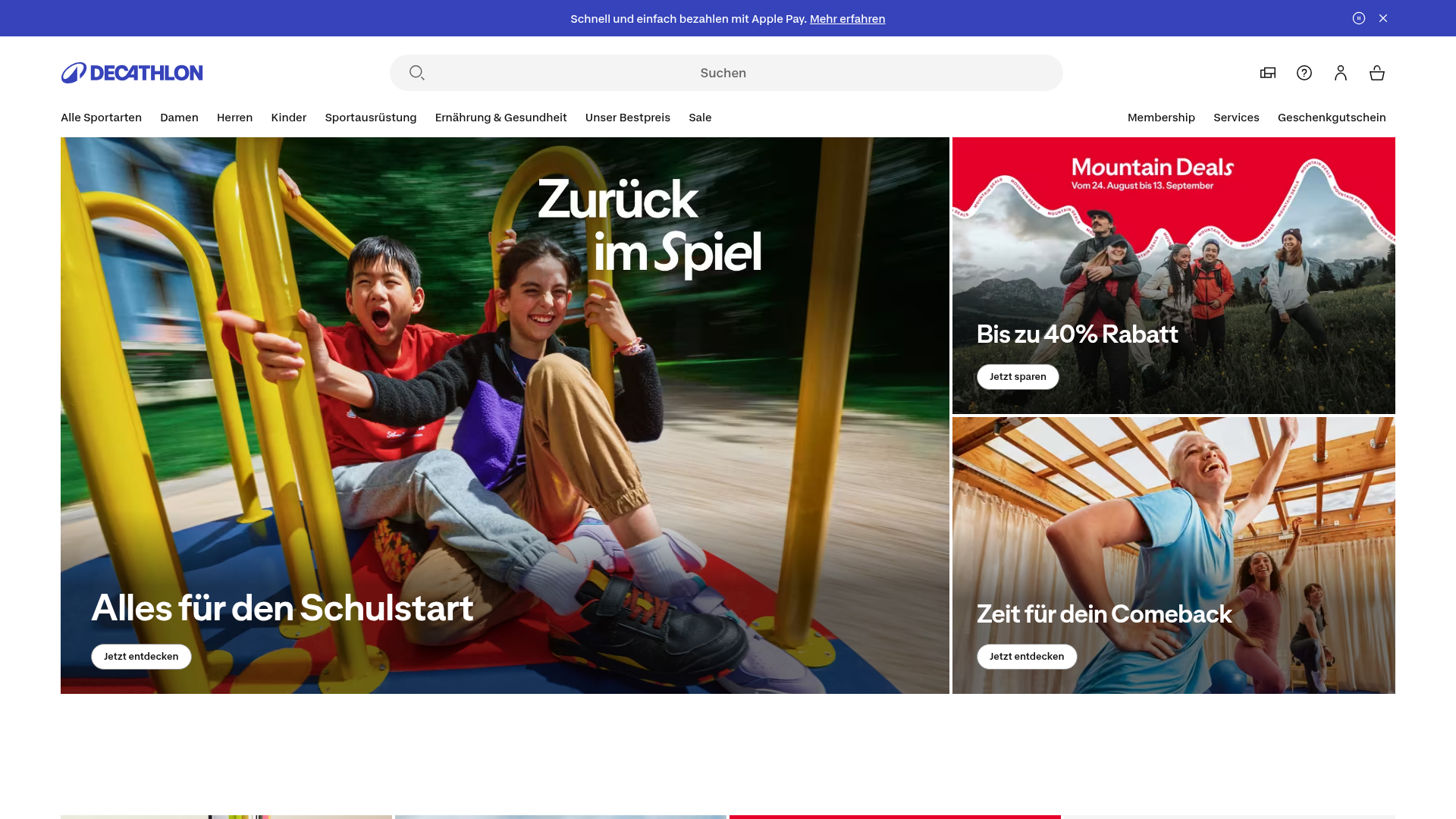 Screenshot van decathlon.de