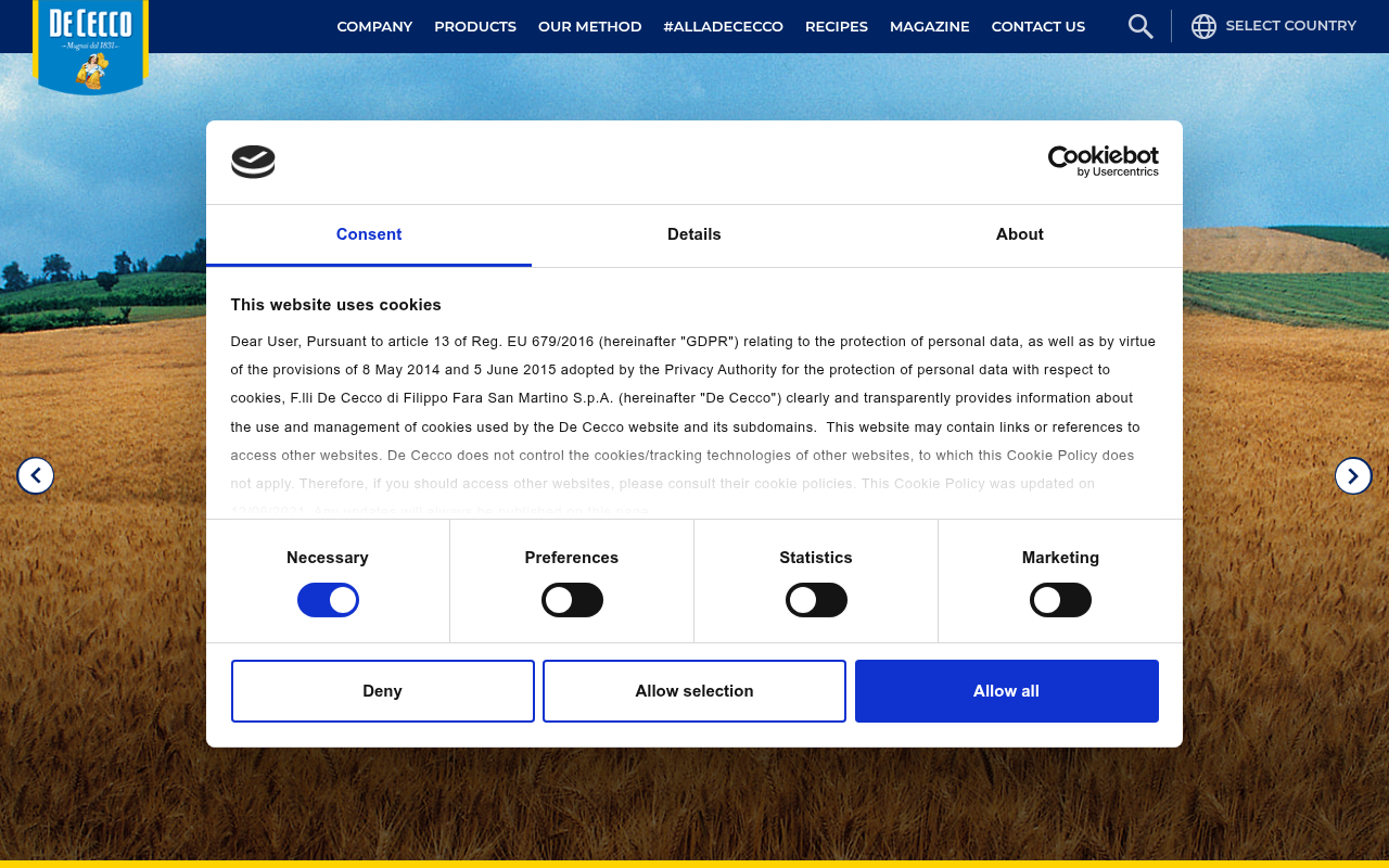 Screenshot van dececco.com