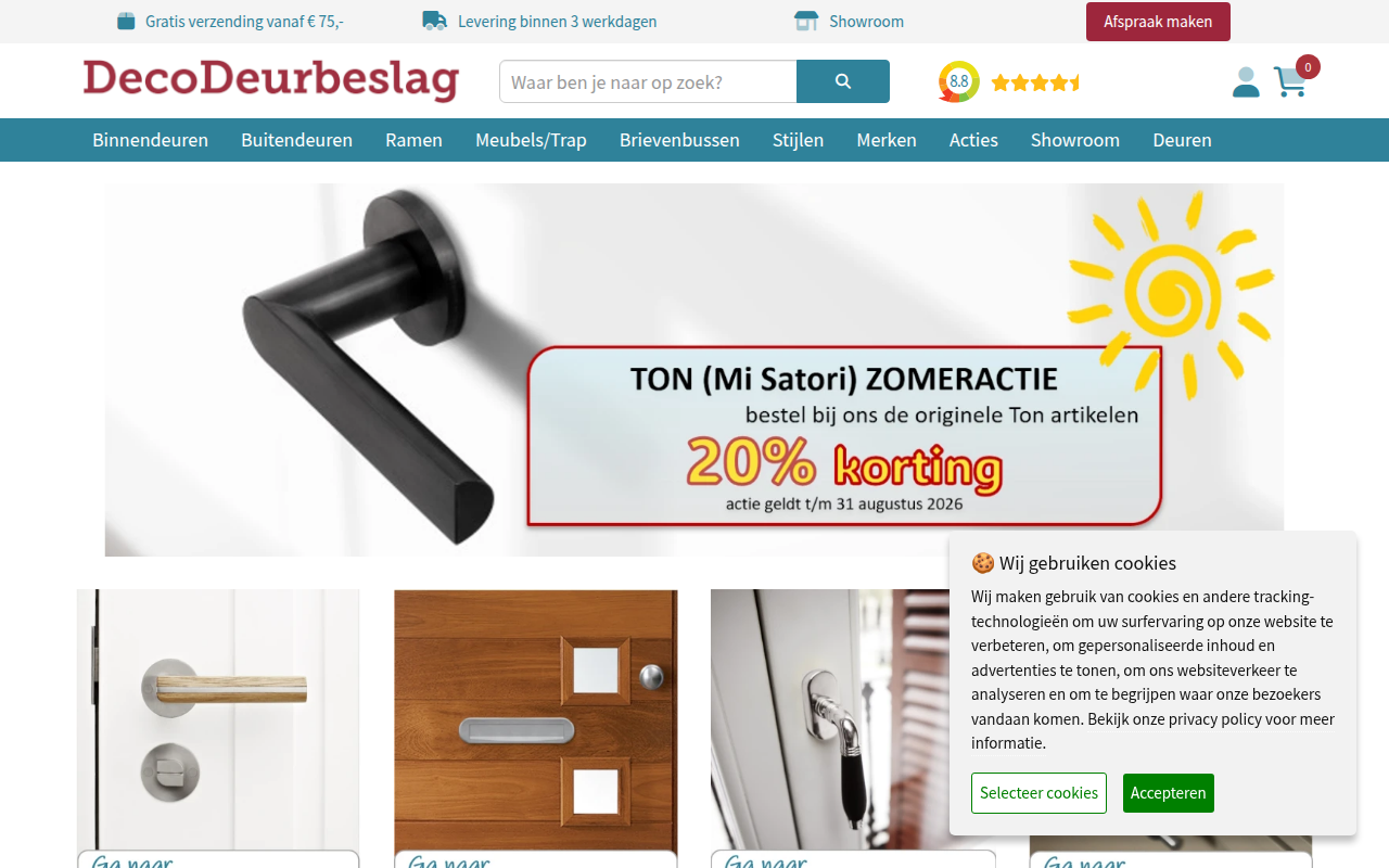 Screenshot van decodeurbeslag.nl