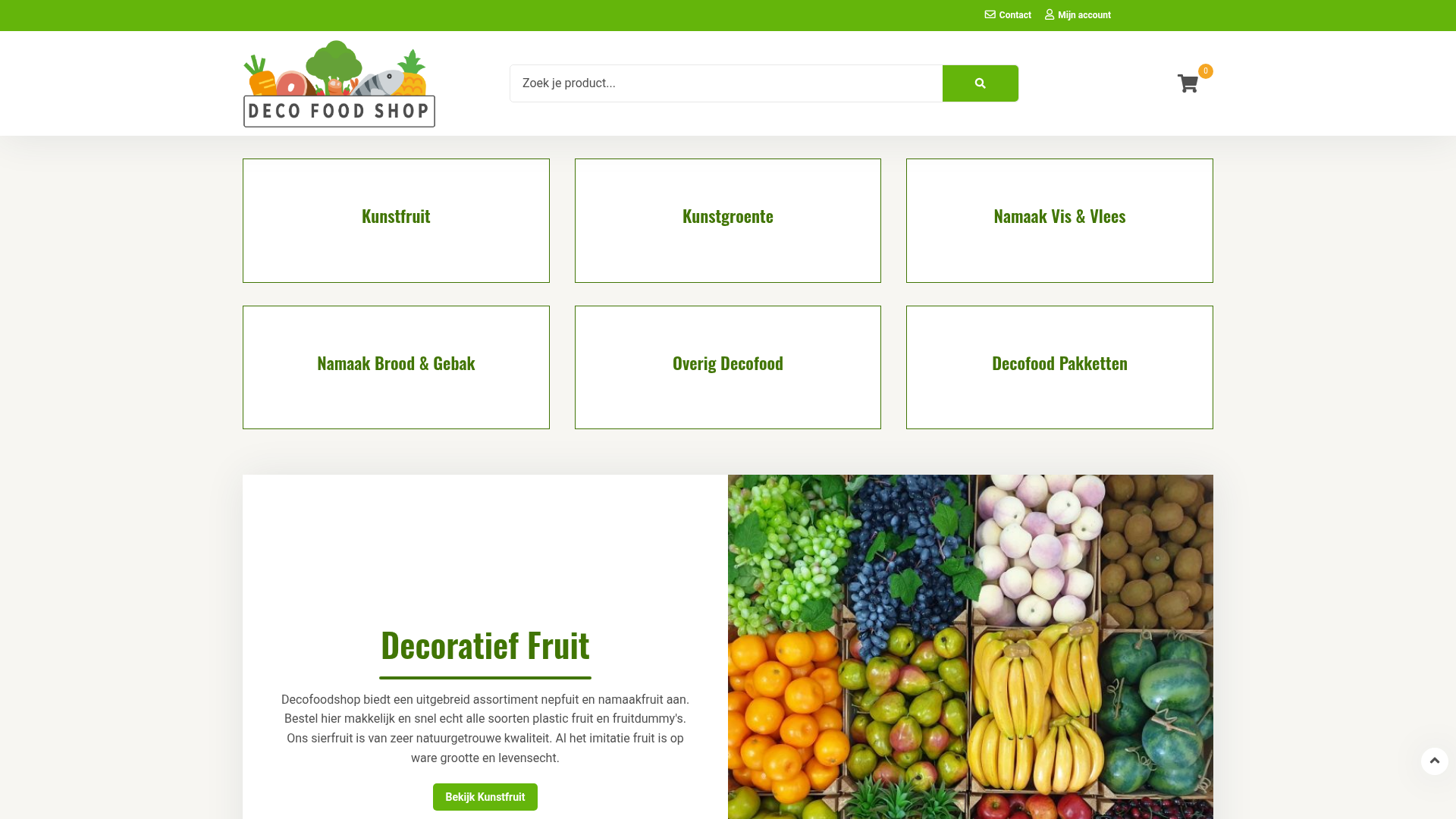 Screenshot van decofoodshop.nl