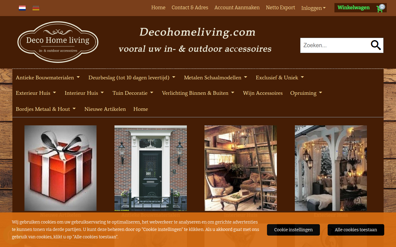 Screenshot van decohomeliving.com