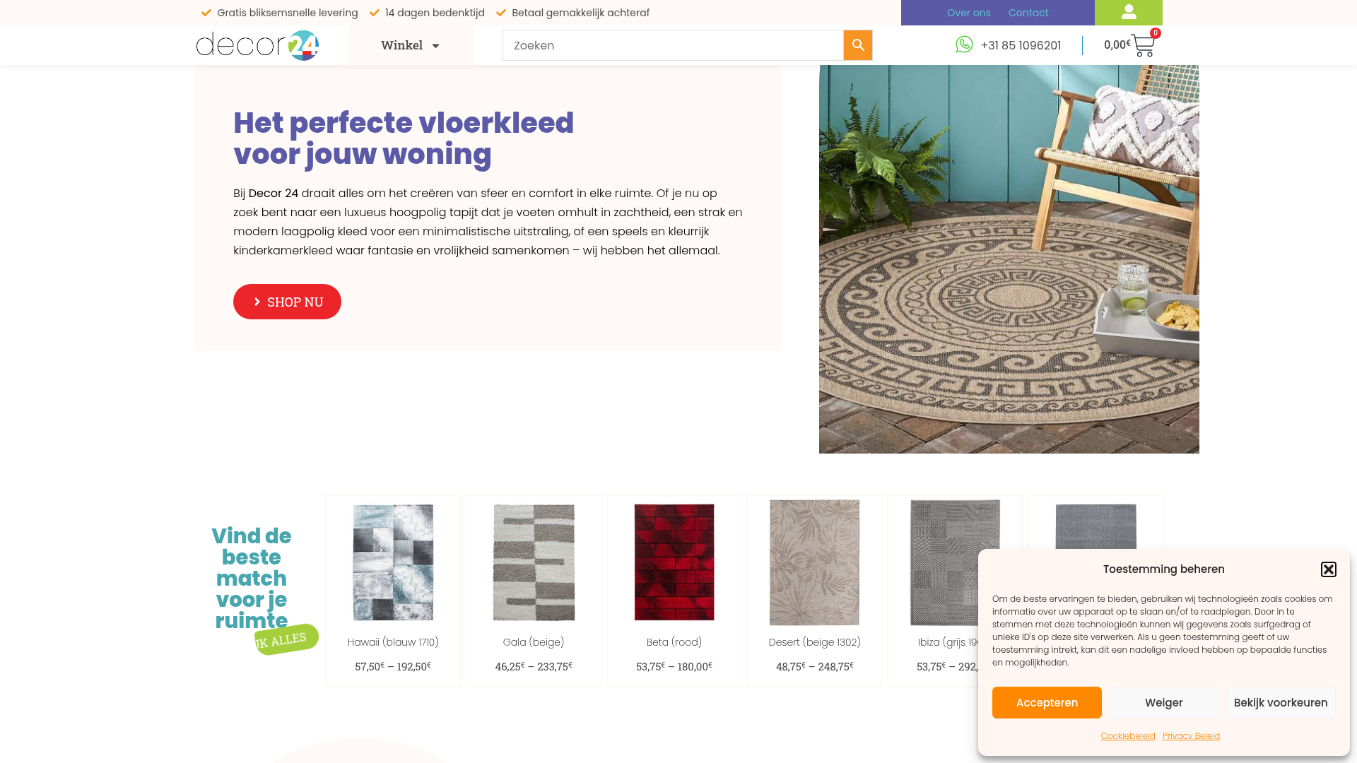 Screenshot van decor24.nl