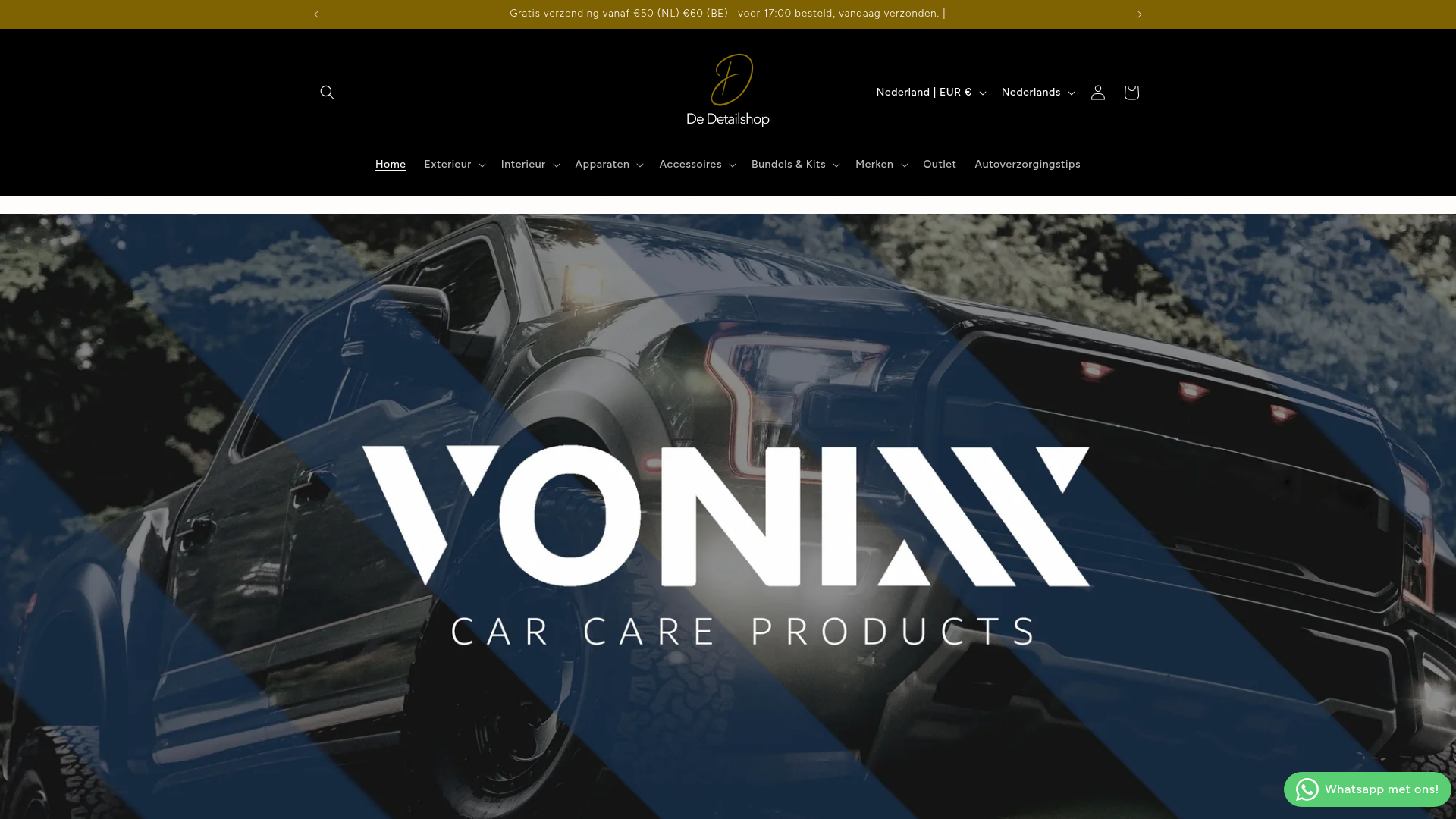 Screenshot van dedetailshop.nl