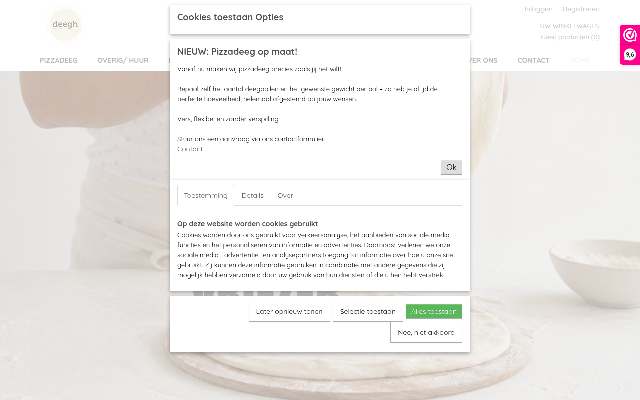 Screenshot van deegh.nl