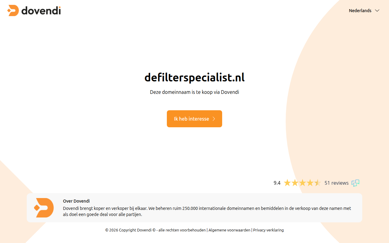 Screenshot van defilterspecialist.nl