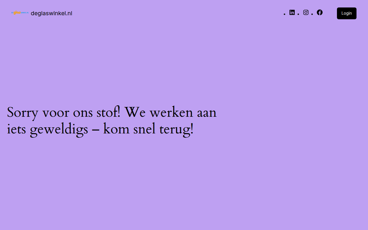 Screenshot van deglaswinkel.nl