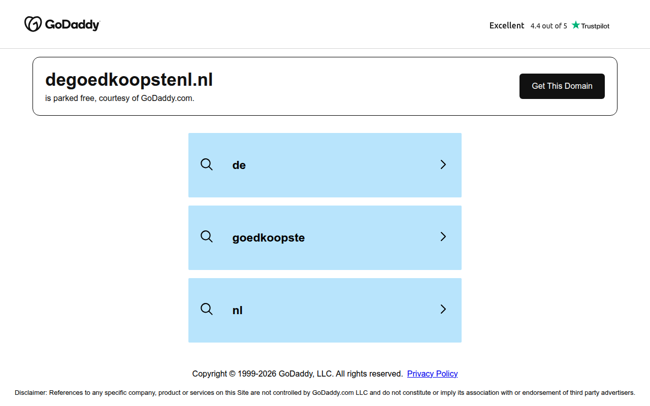 Screenshot van degoedkoopstenl.nl