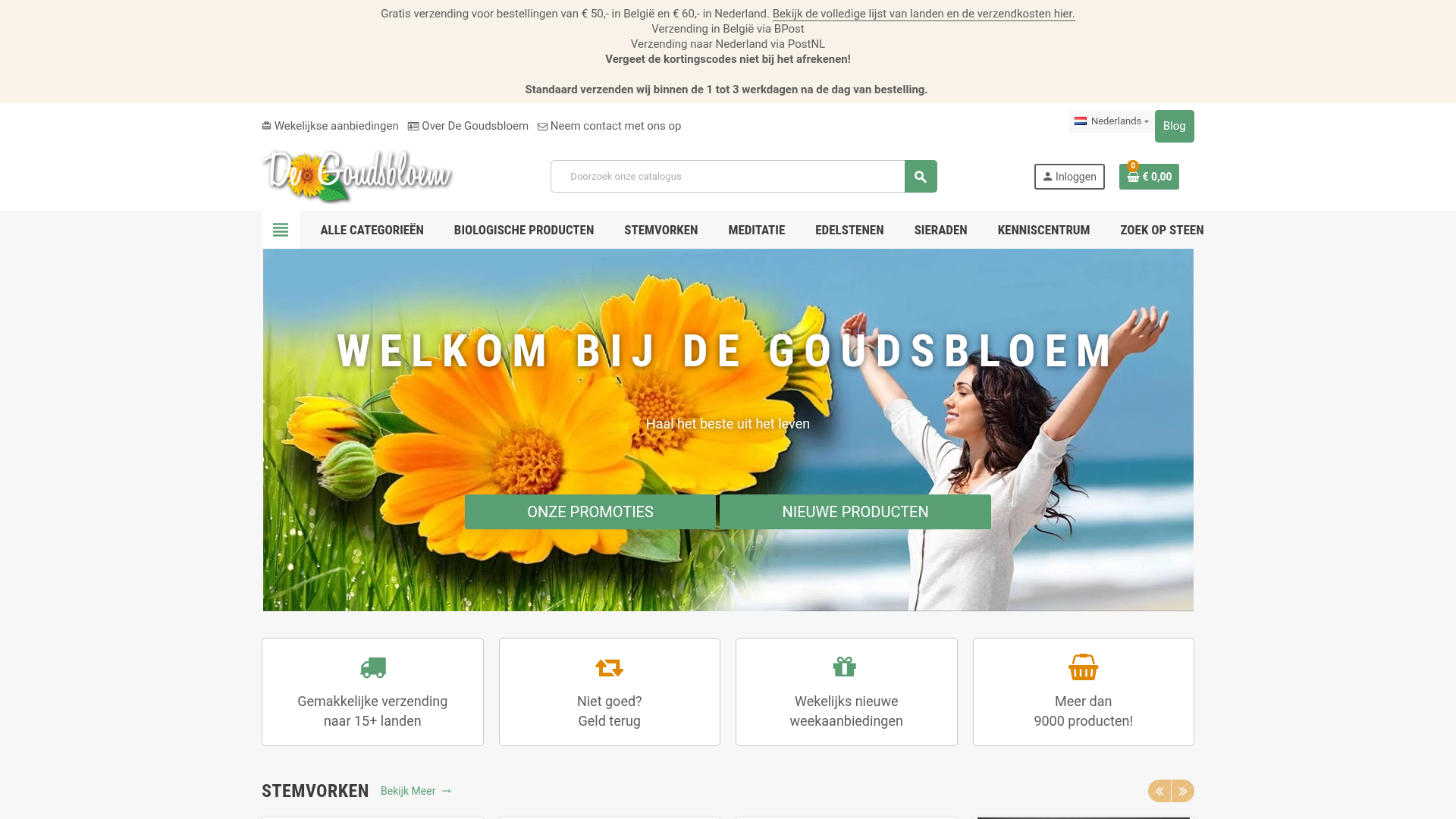 Screenshot van degoudsbloem.be