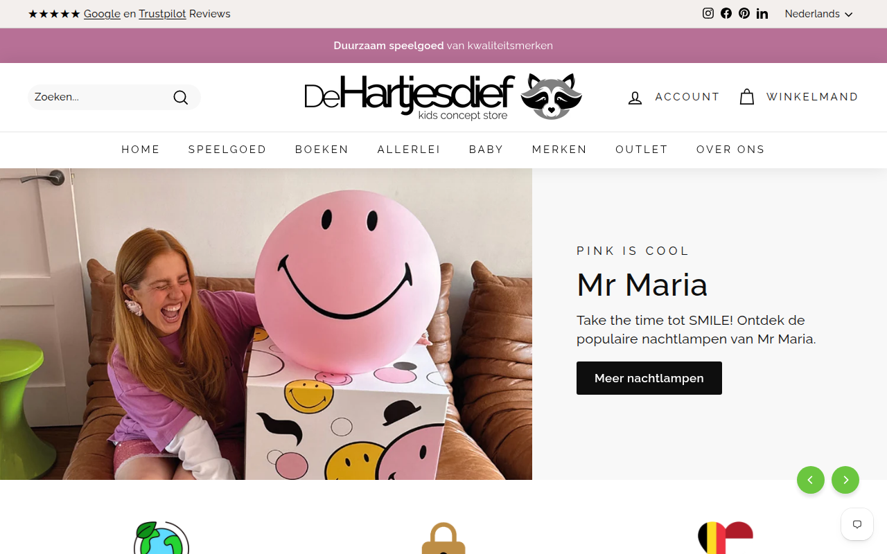 Screenshot van dehartjesdief.com
