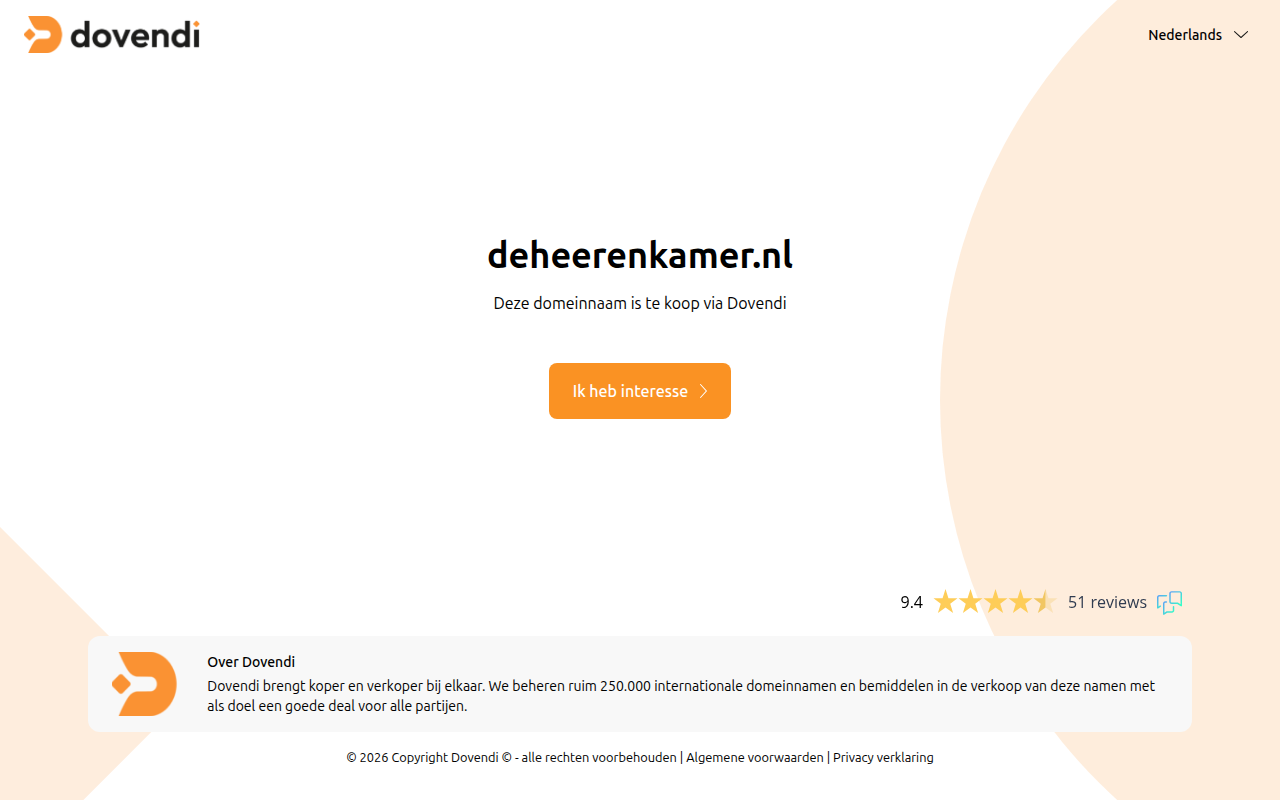 Screenshot van deheerenkamer.nl