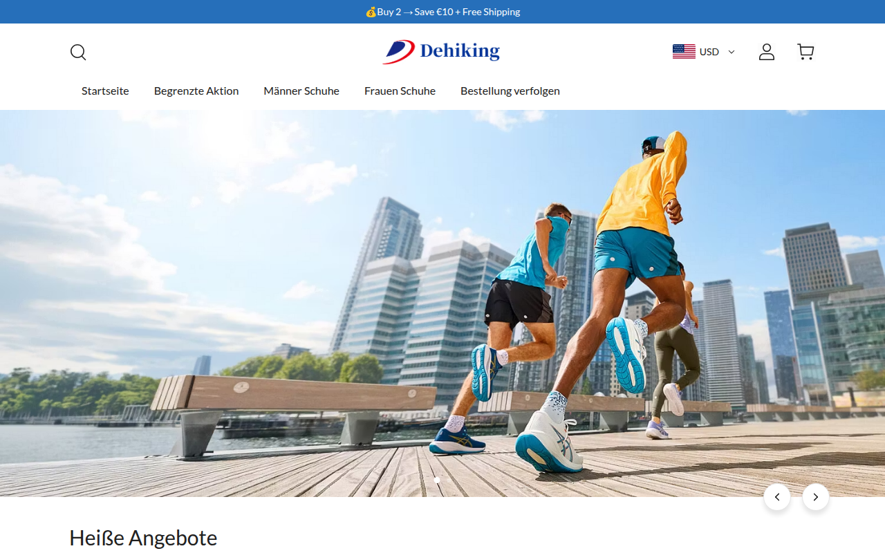 Screenshot van dehiking.de