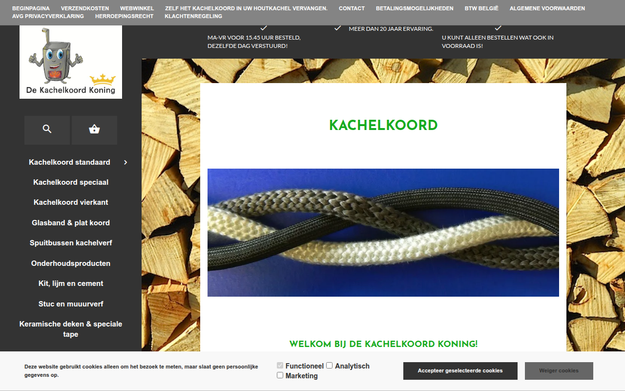 Screenshot van dekachelkoordkoning.nl