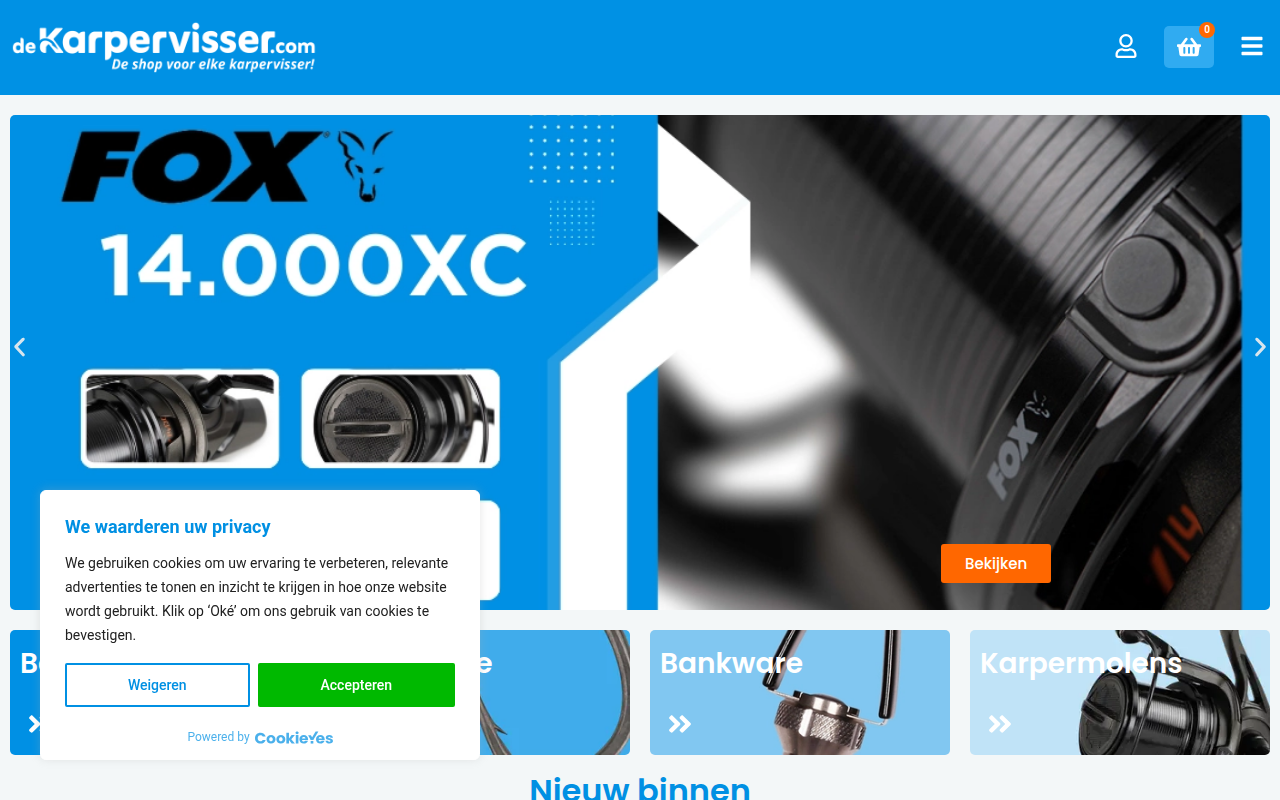 Screenshot van dekarpervisser.com