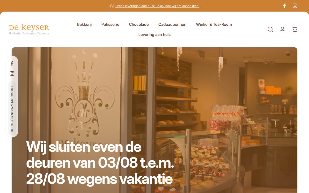 Screenshot van dekeyser.net