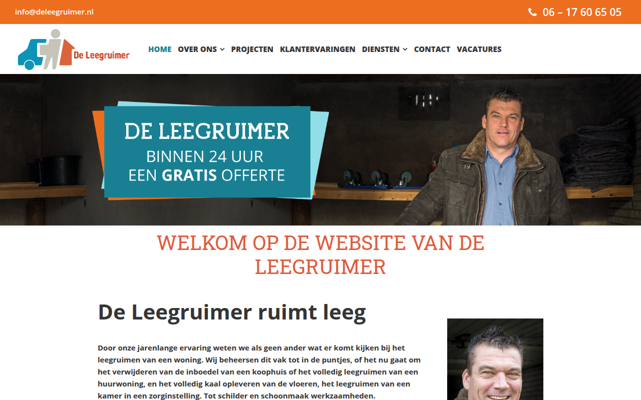 Screenshot van deleegruimer.nl