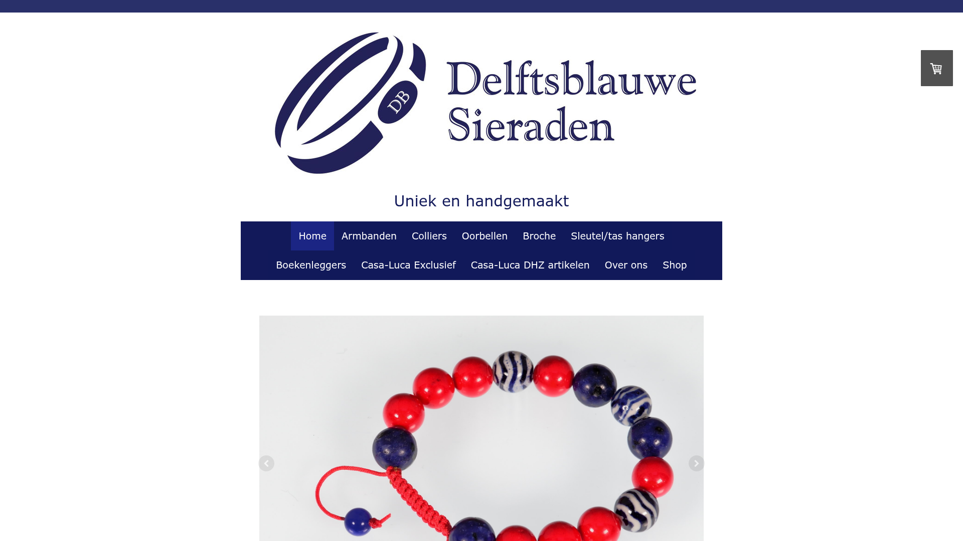Screenshot van delftsblauwesieraden.nl