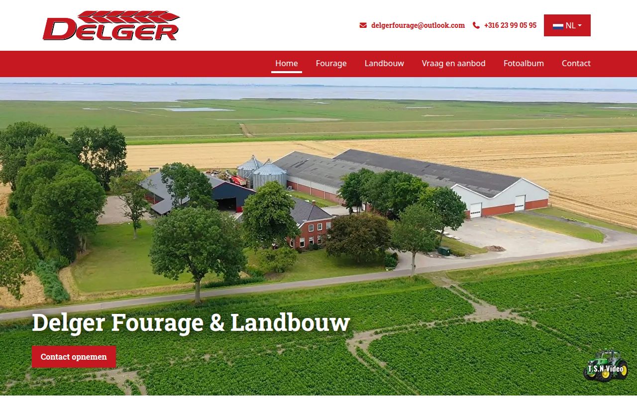 Screenshot van delger.nl