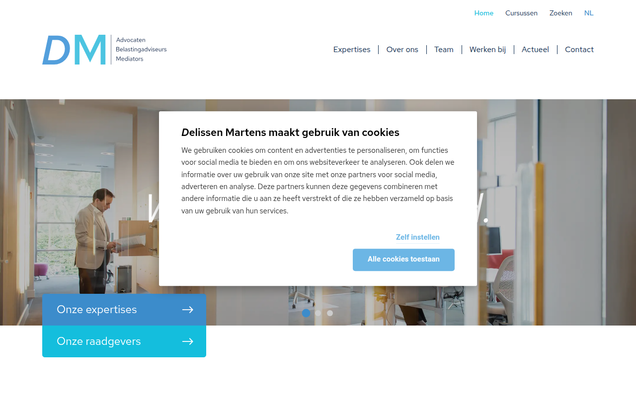 Screenshot van delissenmartens.nl