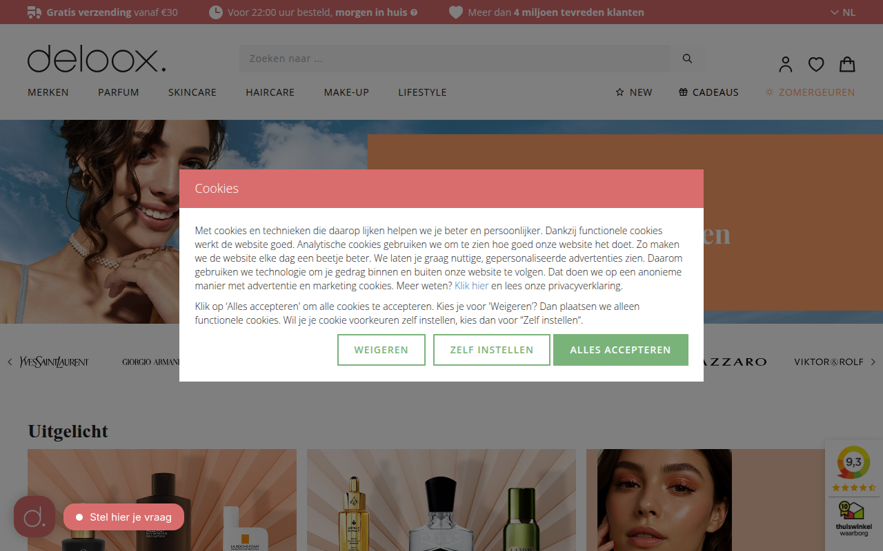 Screenshot van deloox.nl