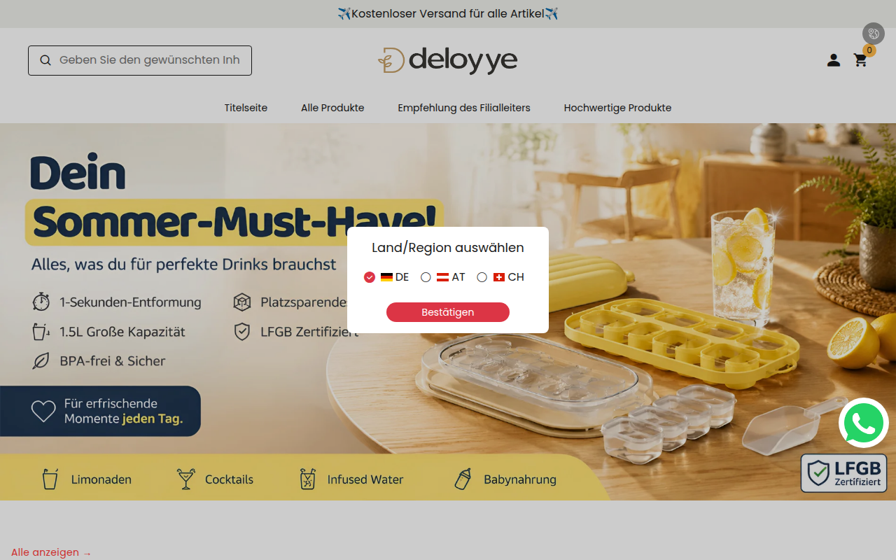 Screenshot van deloyye.com