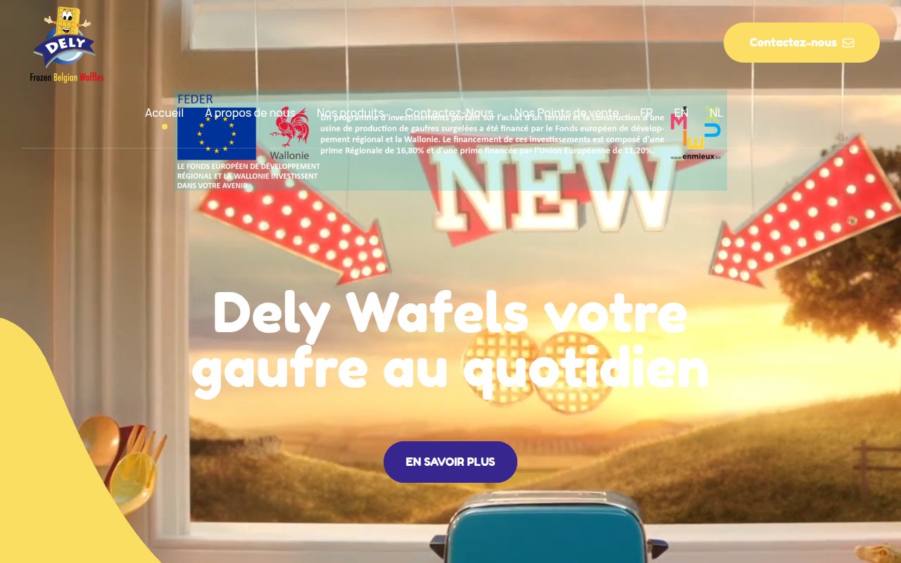 Screenshot van dely.be