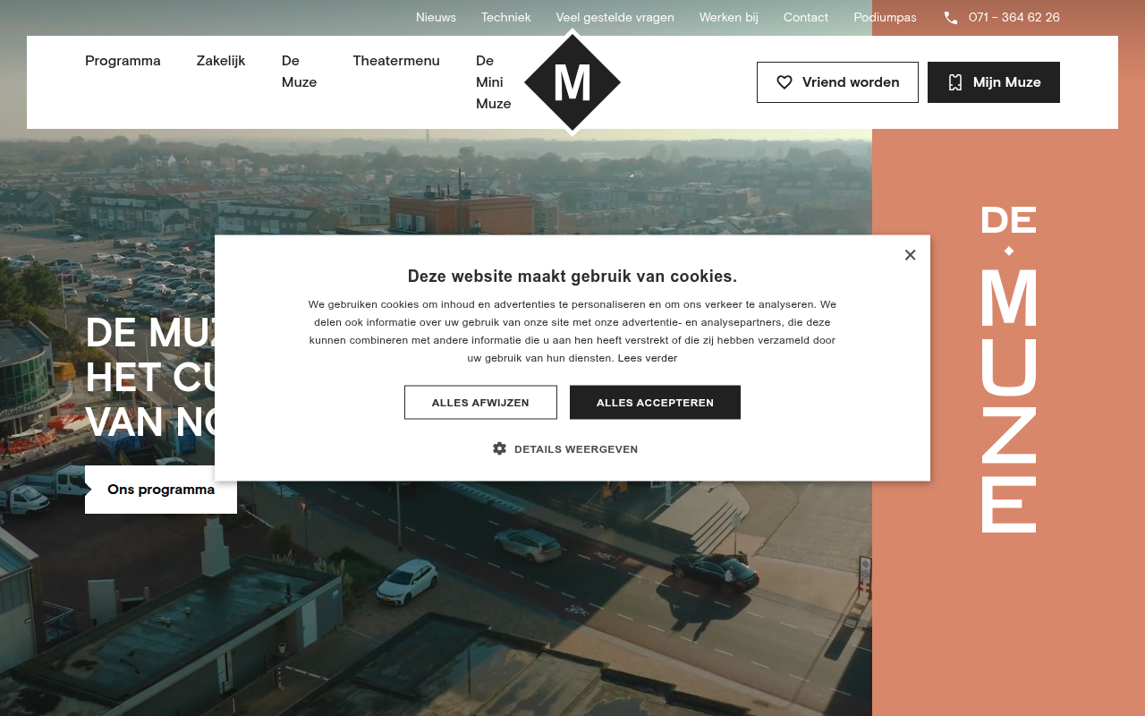 Screenshot van demuze.nl