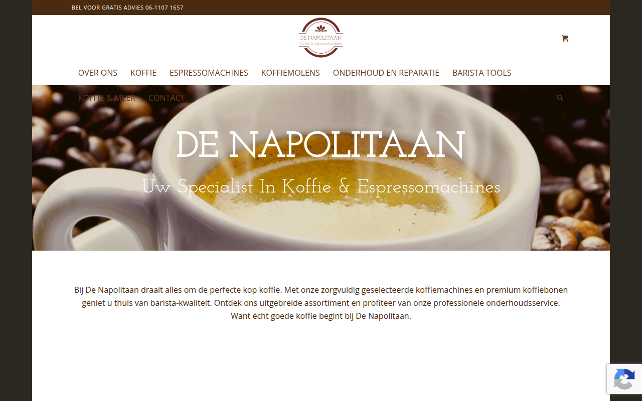 Screenshot van denapolitaan.nl