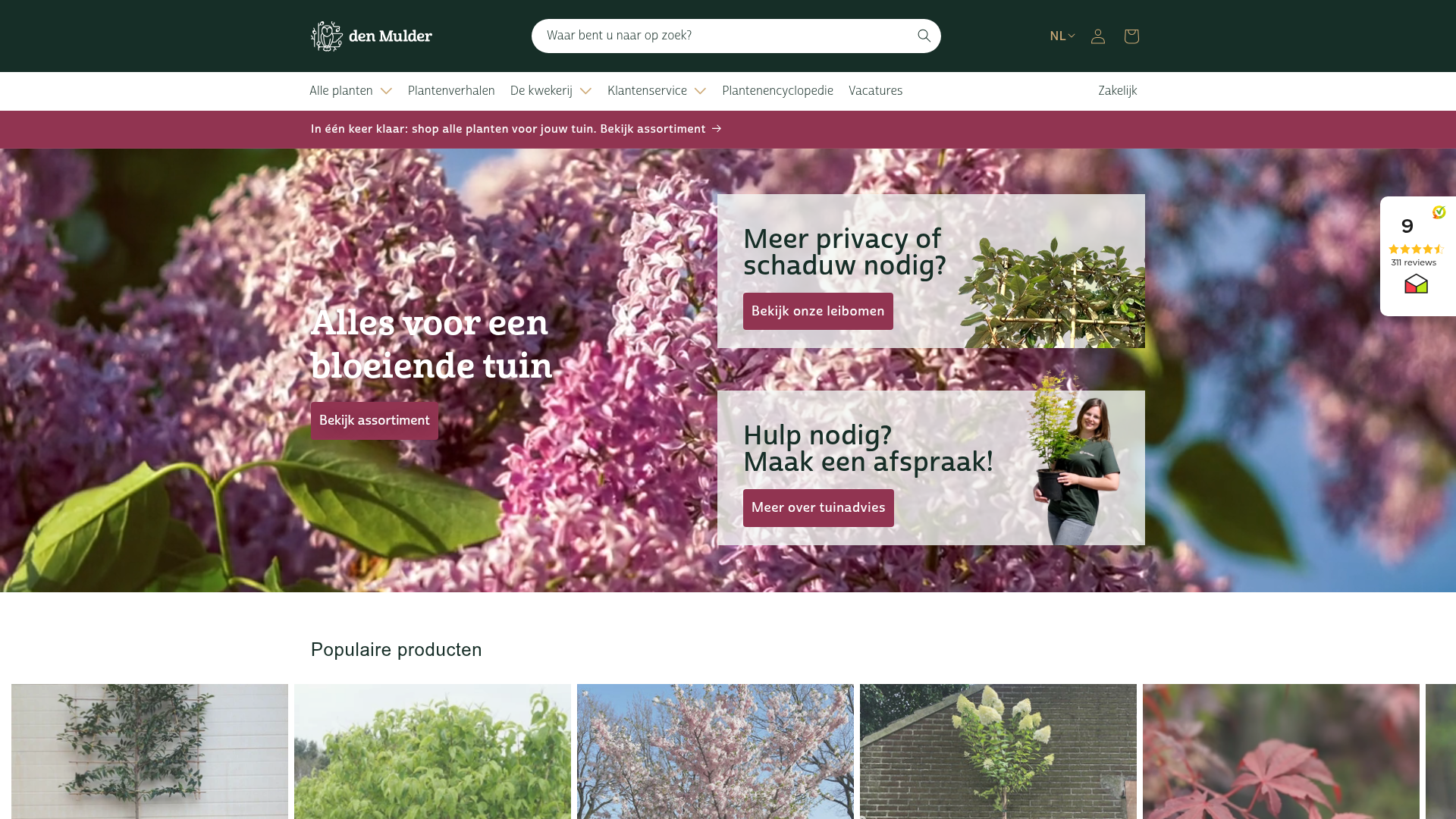 Screenshot van denmulderboomteelt.com